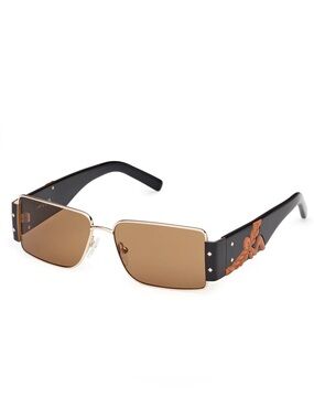 New MCM MW0012 32J Gold and Black Frame Sunglasses with Roviex Lenses Authentic
